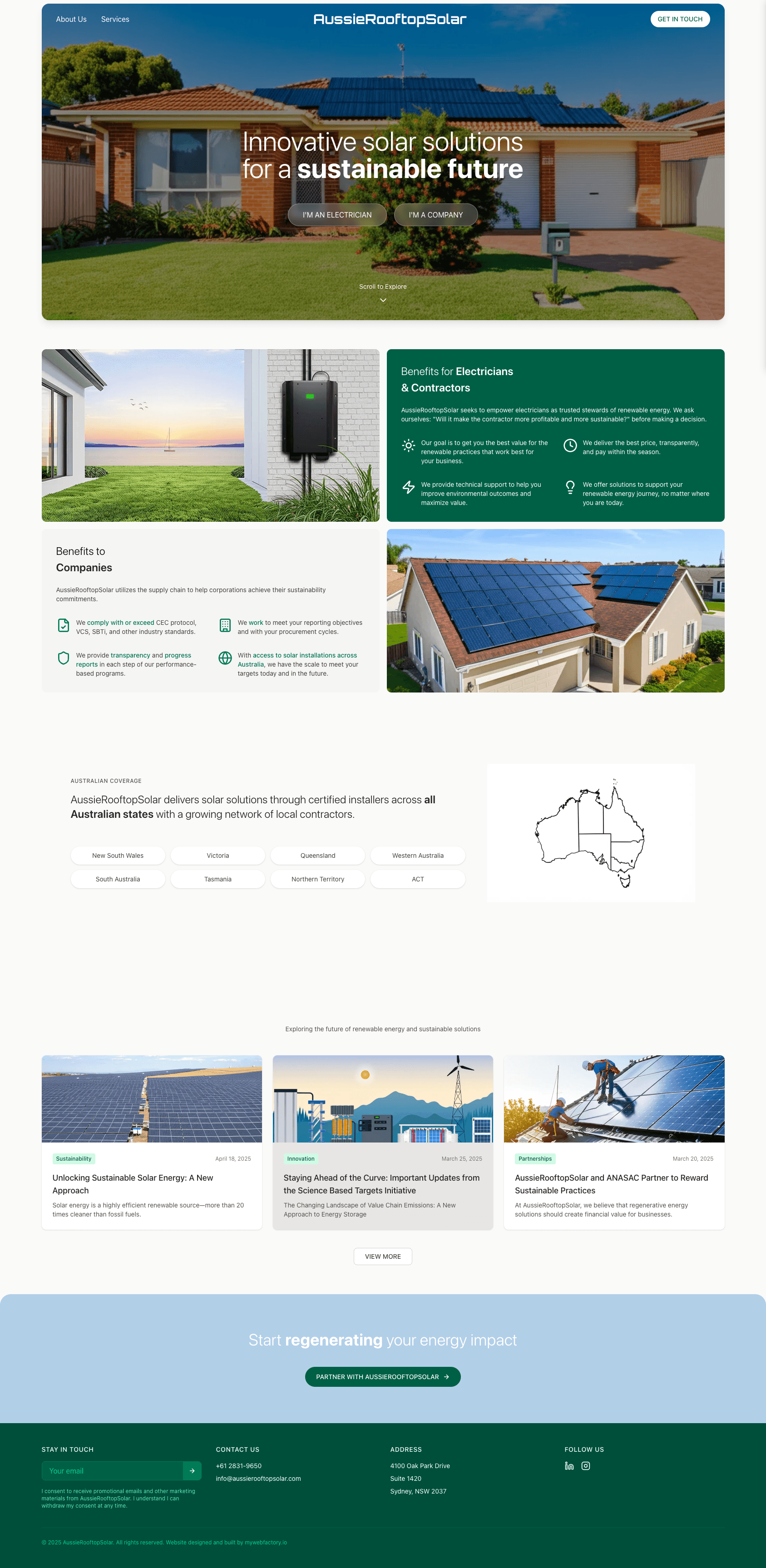 AussieRooftopSolar website preview